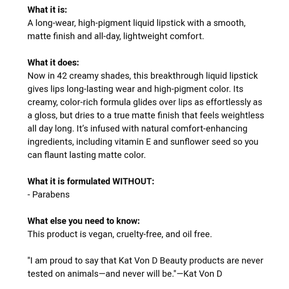 Kat von D lipstick - Picture 5 of 5